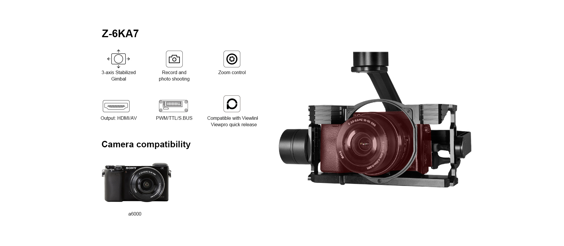 gimbal for sony a6000